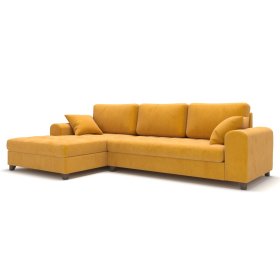 Раскладной диван Carlo угловой желтый