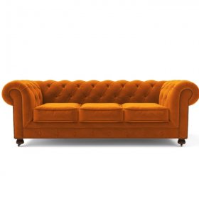 Диван-кровать Chester трехместный оранжевый