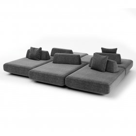 Модульный диван Maxx большая композиция серый