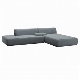 Модульный диван Face с подлокотником серый