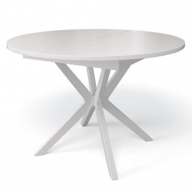 Обеденный стол Ken B1100 белый/стекло белое сатин