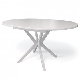 Обеденный стол Ken B1300 белый/стекло белое сатин