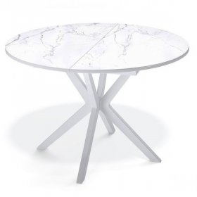 Обеденный стол Ken B1100 белый/камень белый сатин