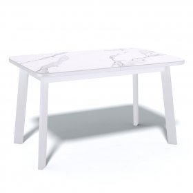 Стол обеденный Ken AA1200 белый/керамика мрамор белый