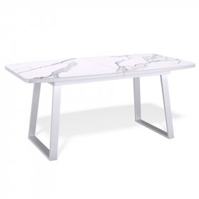 Стол обеденный Ken AZ1400 белый/керамика белая