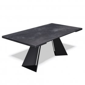 Стол обеденный Ken KP1600 черный/керамика черная
