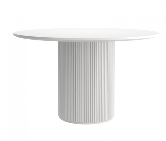 Обеденный стол Olberg круглый 90 белый МДФ/эмаль