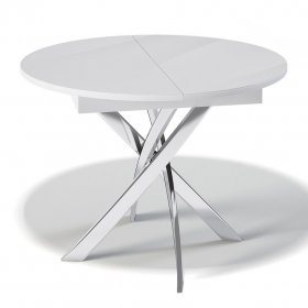 Обеденный стол Ken R1100 белый/хром