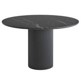 Обеденный стол Olberg D100 черная керамика матовая