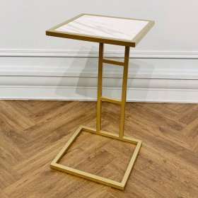 Прикроватный столик “Прима” со столешницей светлого мрамора