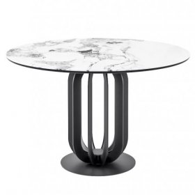 Обеденный стол Sodal D160 светлая керамика