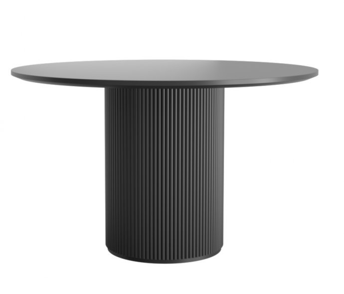 Обеденный стол Olberg 140 черный МДФ/шпон дуба