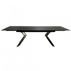 Стол обеденный Gorex раскладной керамический черный