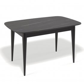 Стол обеденный Ken W1250 черный/мрамор серый